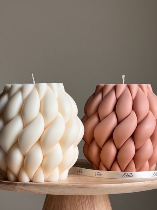 The Amara Knot | 1kg Olive Wax Sculpture Candle by Prestigious Posies