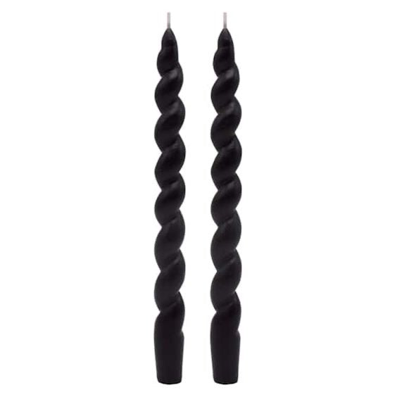 Noir Étoile | Swirl Taper Candles & Trio Holders by Prestigious Posies