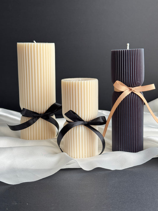 Aurelia Column | Sculptural Candle by Prestigious Posies