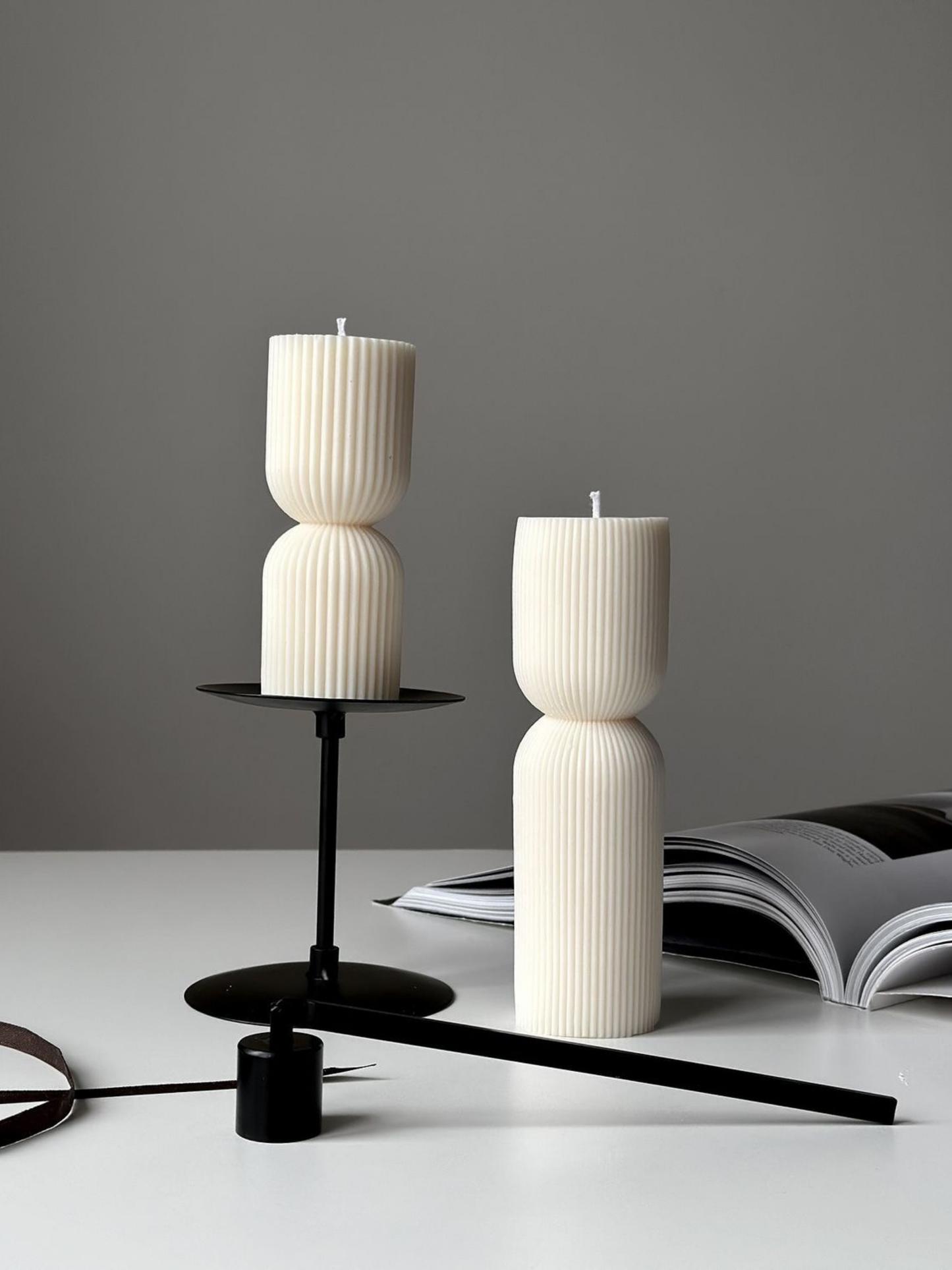Aurelia Column | Sculptural Candle by Prestigious Posies
