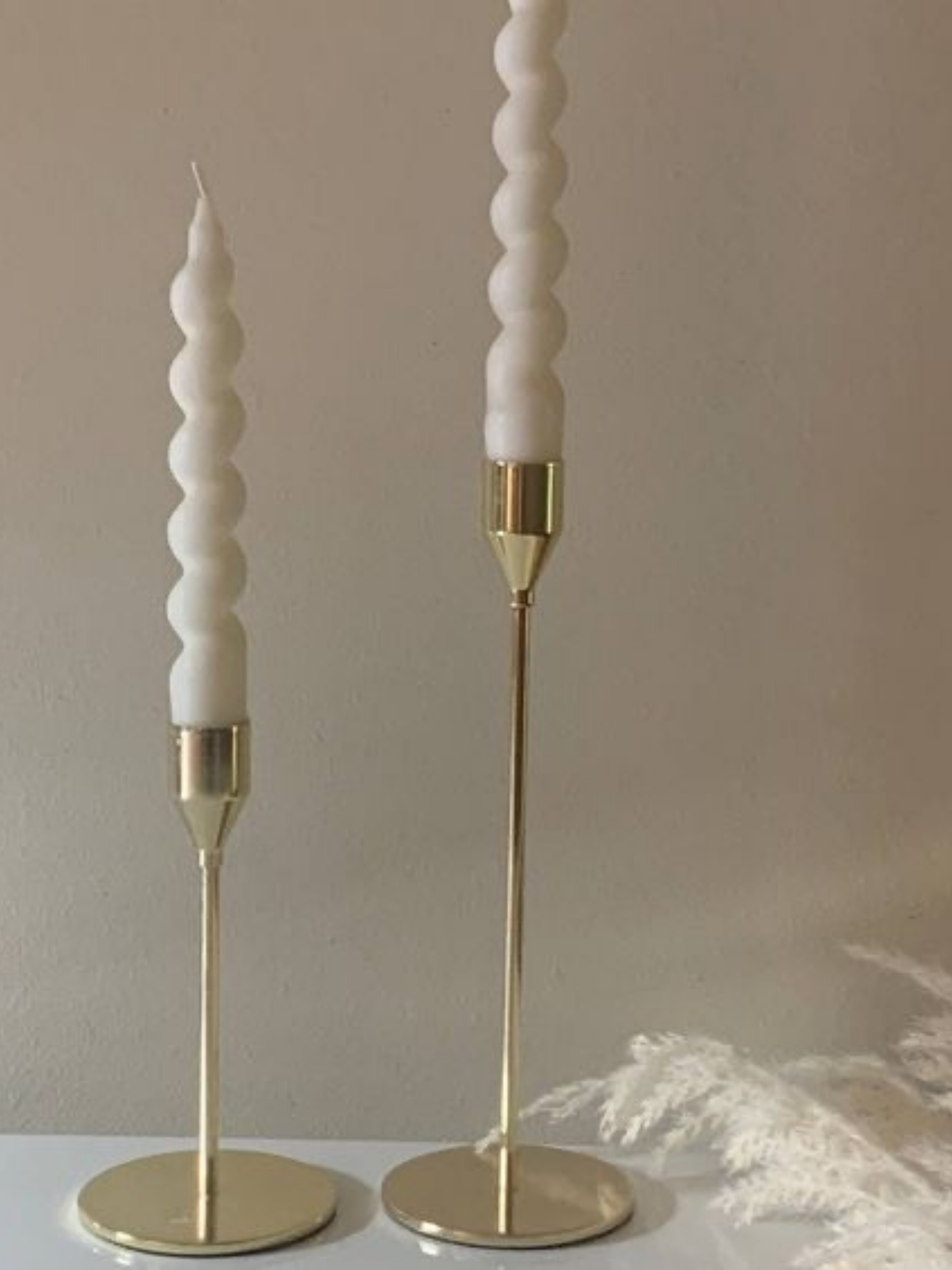 Noir Étoile | Swirl Taper Candles & Trio Holders by Prestigious Posies